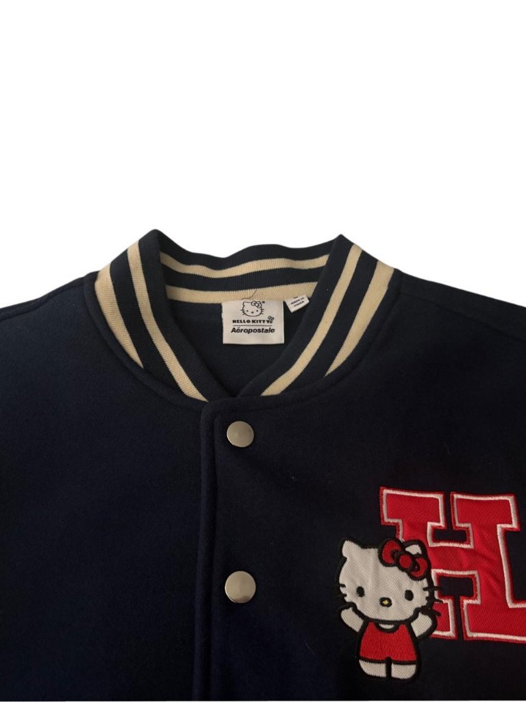 Sanrio Womens Small Navy And White Varsity Helolo Kitty Jacket — image 4 of 4